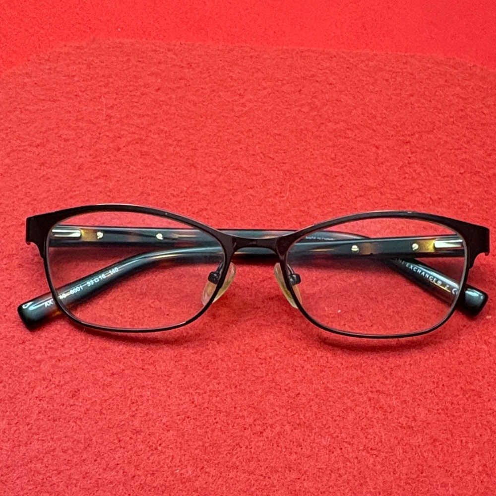Armani Exchange Black and Gold Eyeglasses